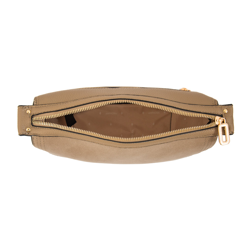 Crossbody Raily Gamuzado Taupe