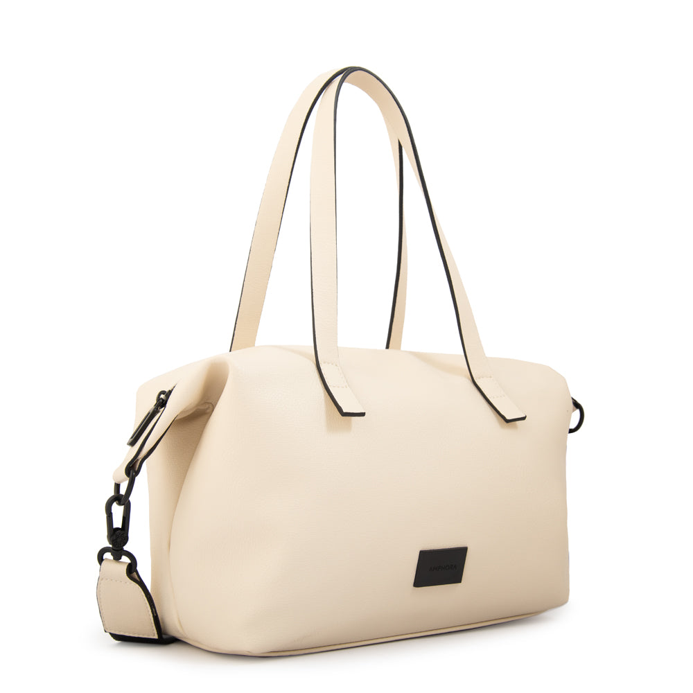 Cartera Dos Asas Coalis Blanco Crudo