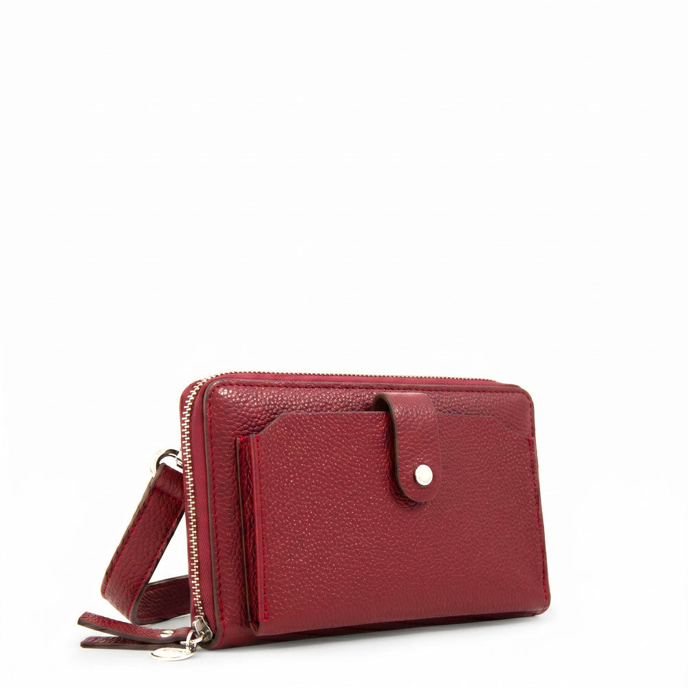 Crossbody Verotta Rojo Oscuro