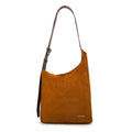 Cartera Oval Isna Gamuzado Café