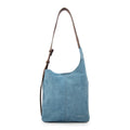 Cartera Oval Isna Gamuzado Denim