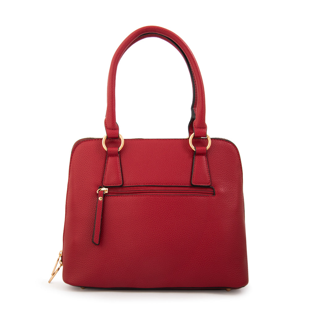 Cartera Dos Asas Maluisa Rojo Oscuro