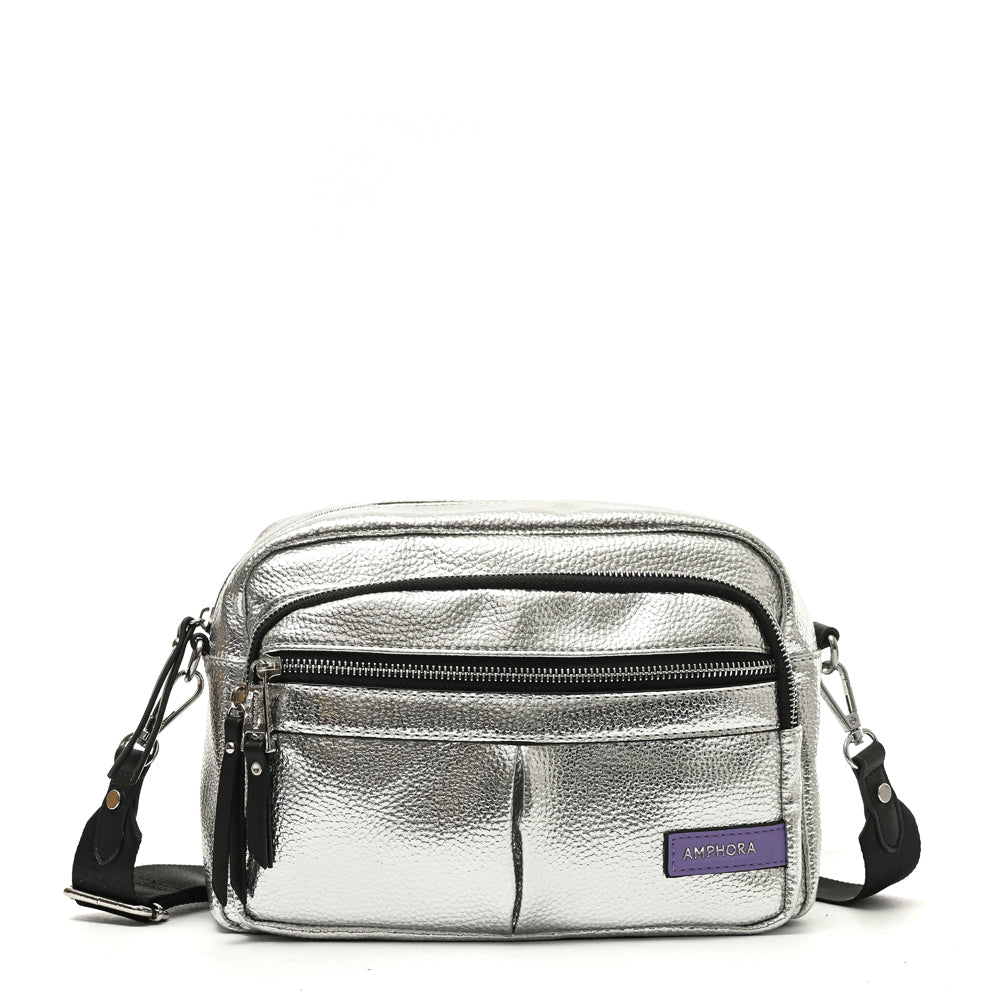 Crossbody Metallique Plateado