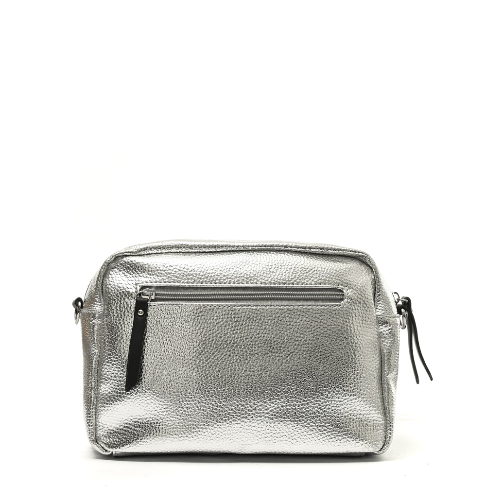 Crossbody Metallique Plateado