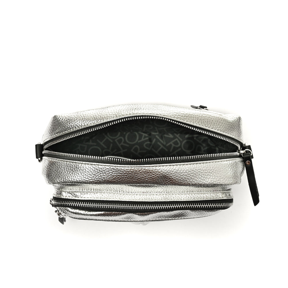 Crossbody Metallique Plateado