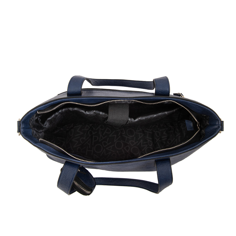 Cartera Dos Asas Porta Laptop Meyer Azul Oscuro
