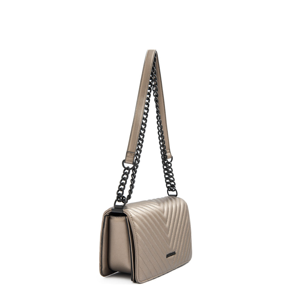 Crossbody Pequeña Muller Plateado Oscuro