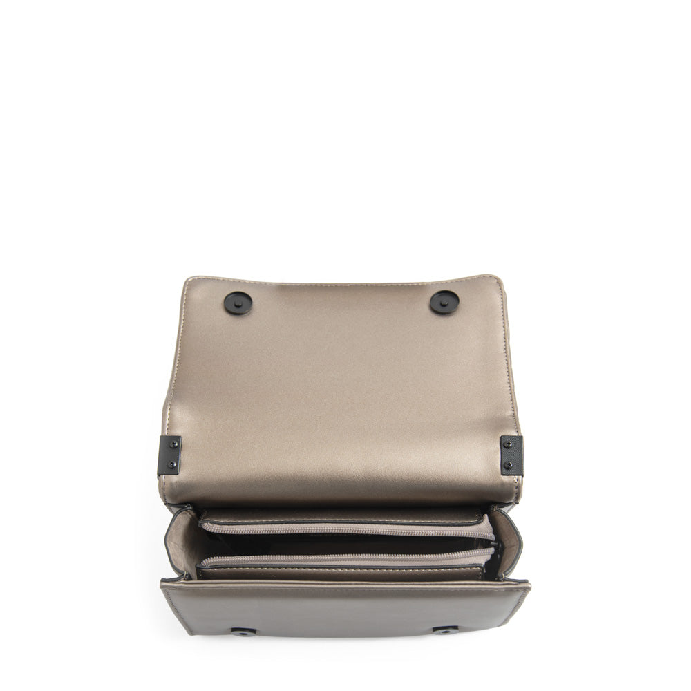 Crossbody Pequeña Muller Plateado Oscuro