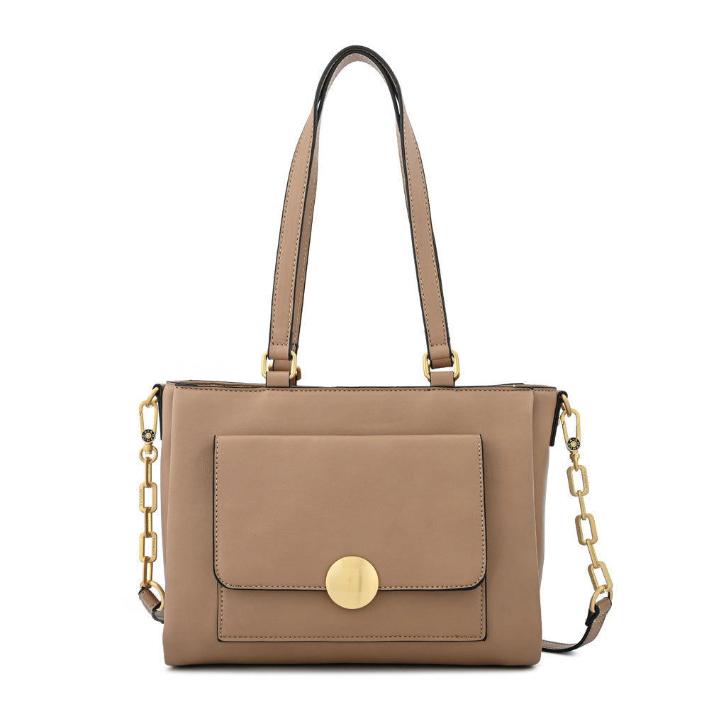 Cartera Dos Asas Amara Beige