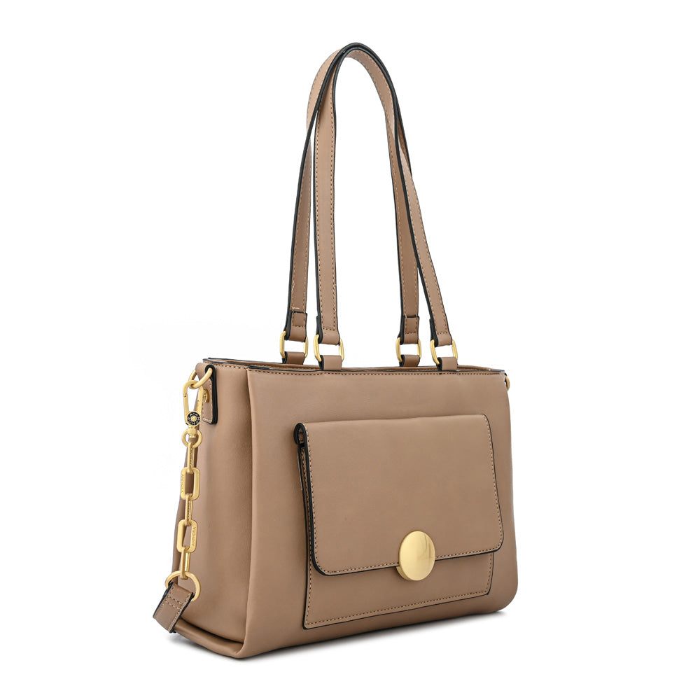 Cartera Dos Asas Amara Beige