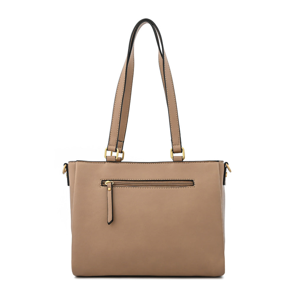 Cartera Dos Asas Amara Beige