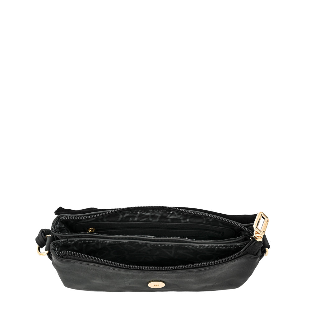 Crossbody Siena Negro Gastado