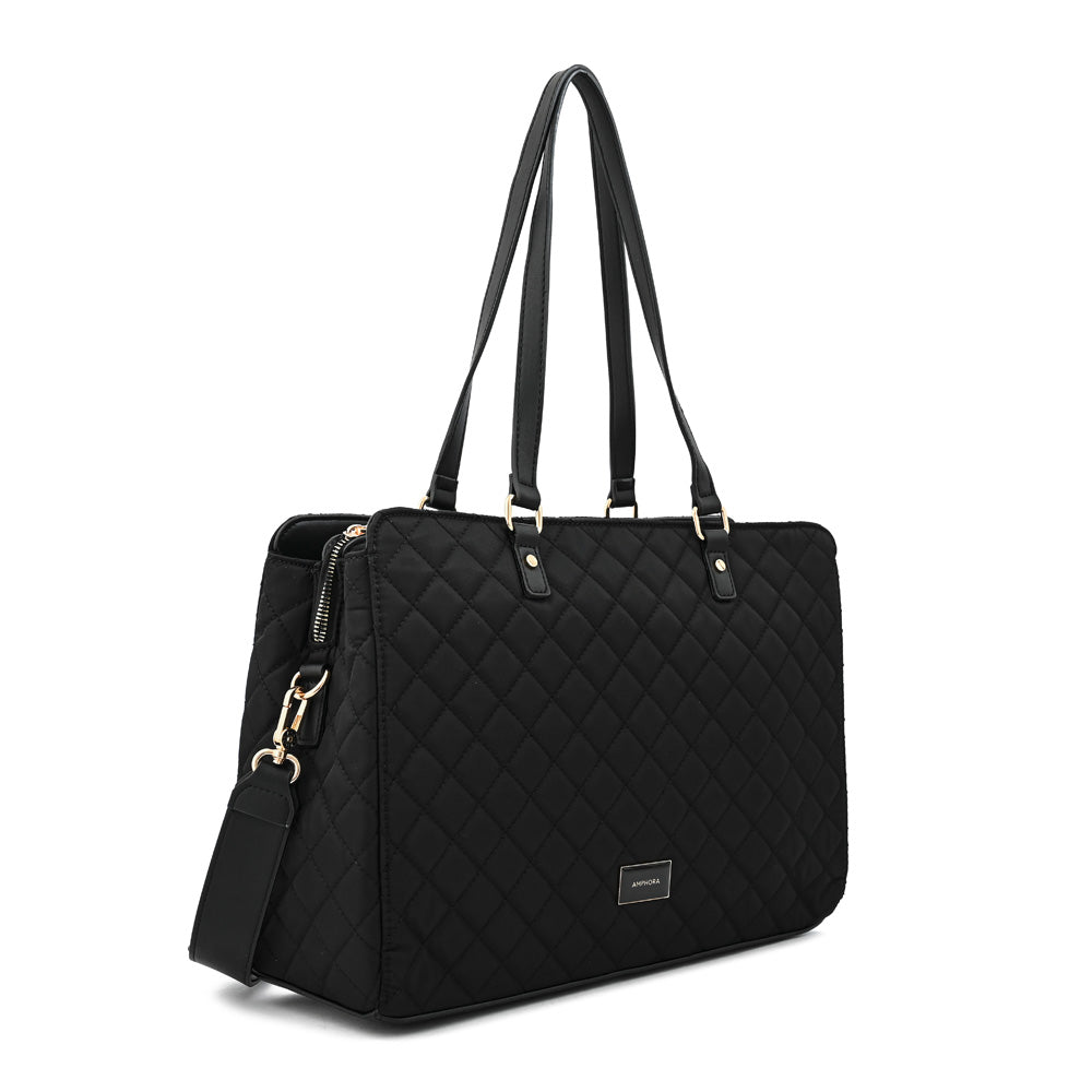 Cartera Dos Asas Porta Laptop 14" Bugi Negro