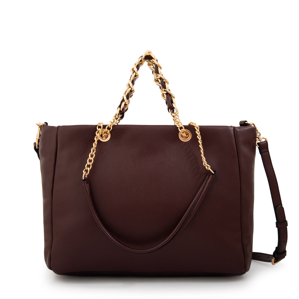 Cartera Dos Asas Demi Burdeo