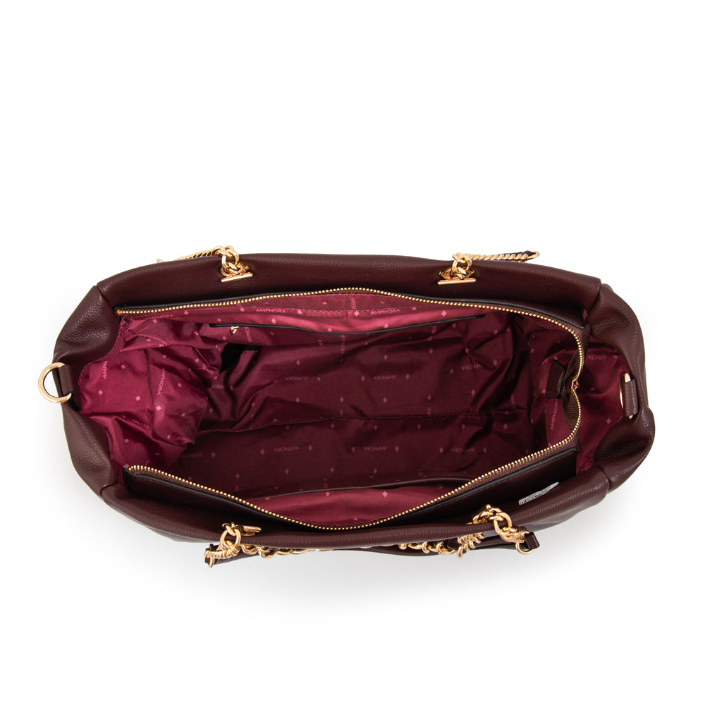 Cartera Dos Asas Demi Burdeo