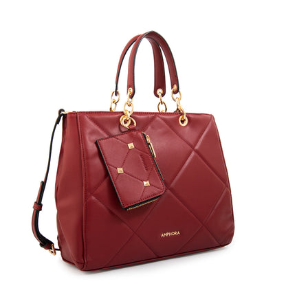 Cartera Dos Asas Keny Rojo