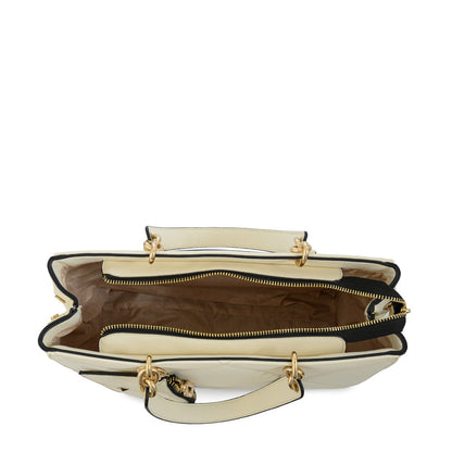 Cartera Dos Asas Keny Blanco Crudo