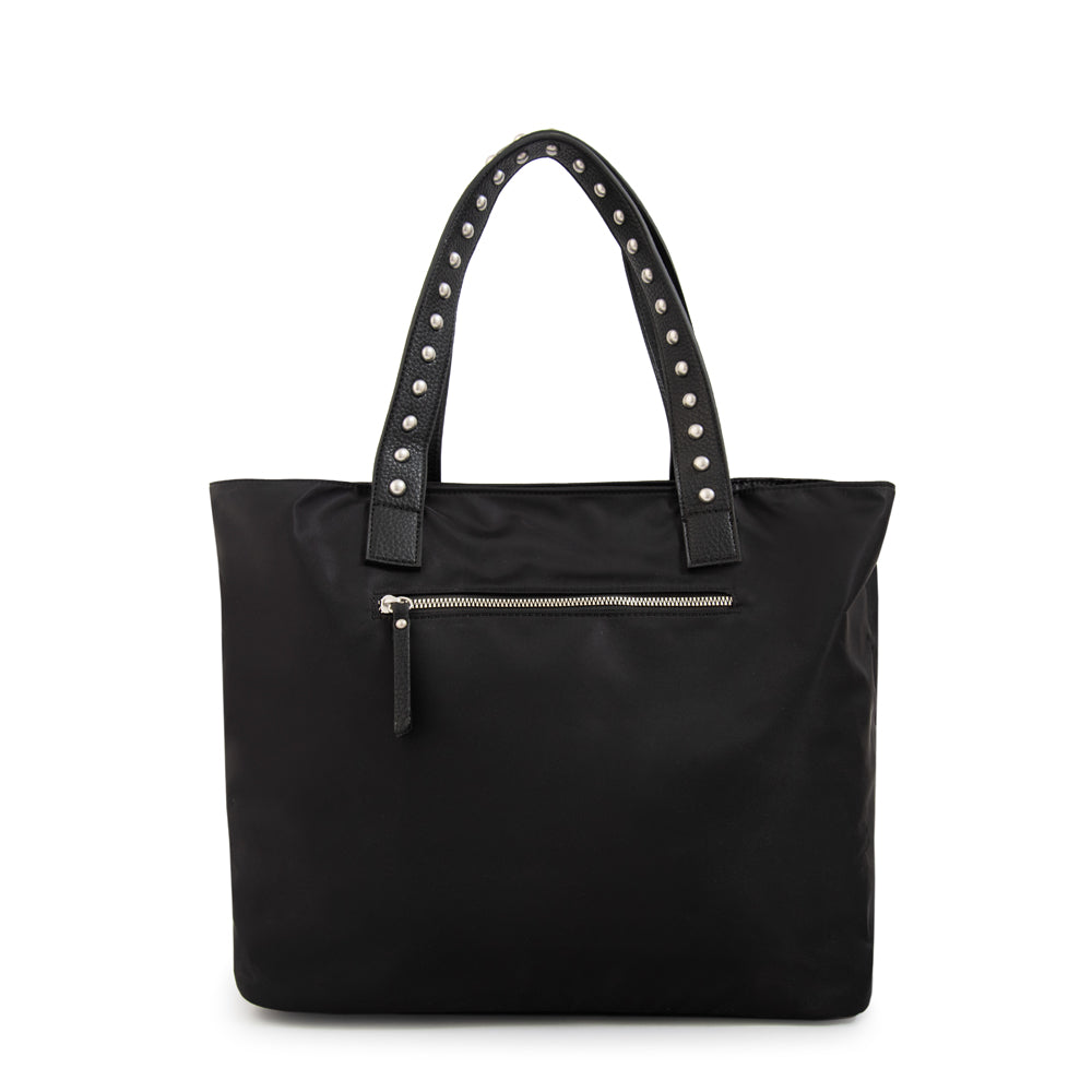 Cartera Dos Asas Angela Nylon Negro