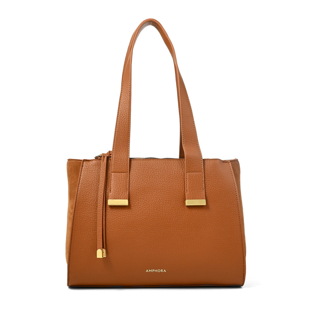 Cartera Dos Asas Belinda Camel