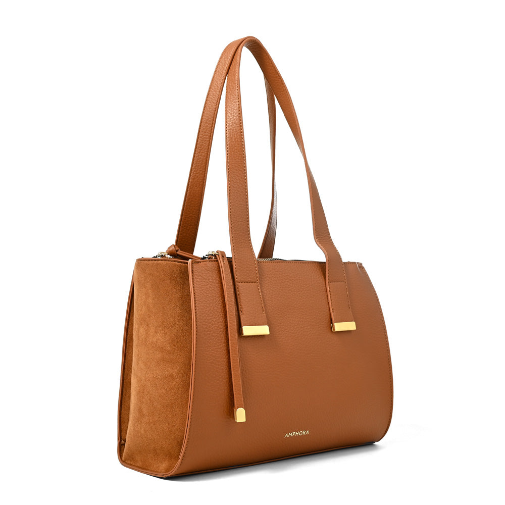 Cartera Dos Asas Belinda Camel
