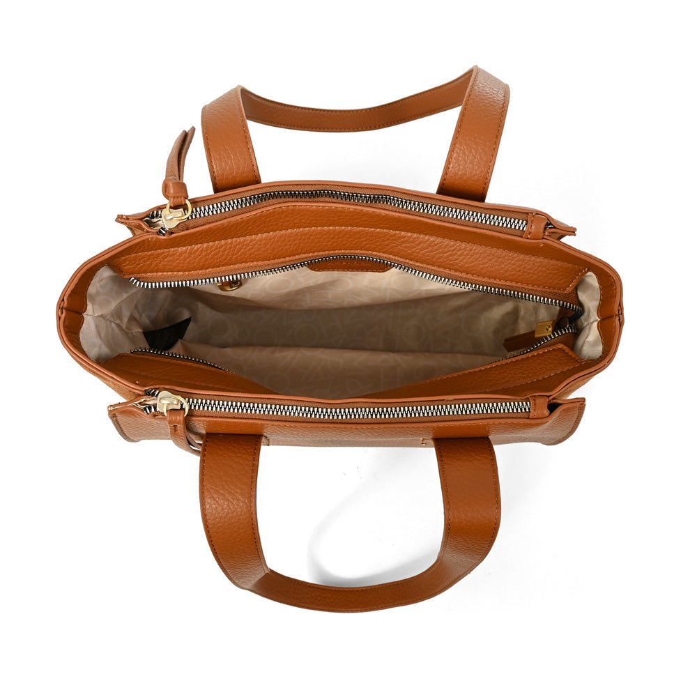 Cartera Dos Asas Belinda Camel