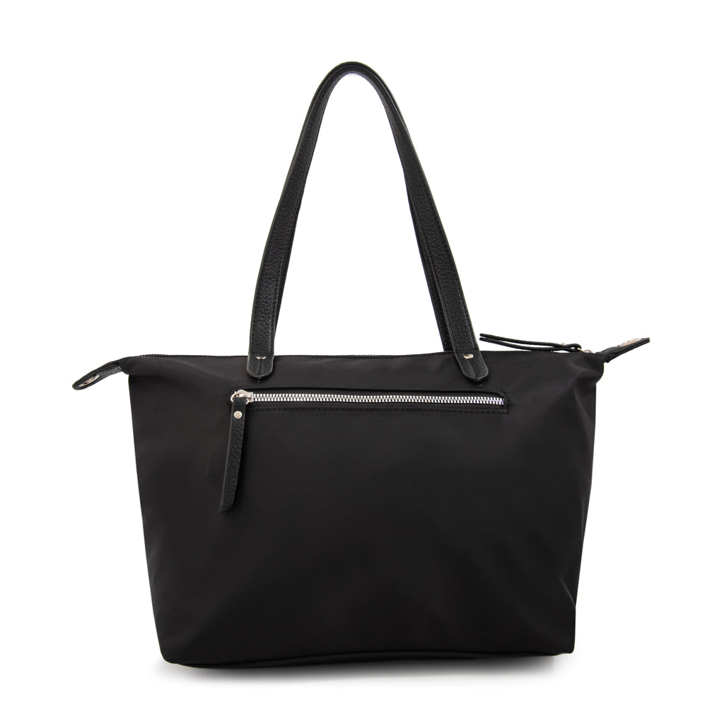 Cartera Dos Asas Francesca Nylon Negro