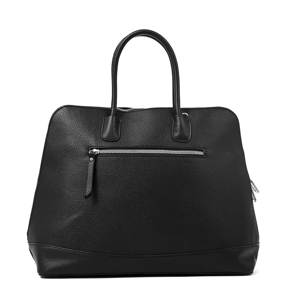 Cartera Dos Asas Portalaptop Gloria Croco Negro