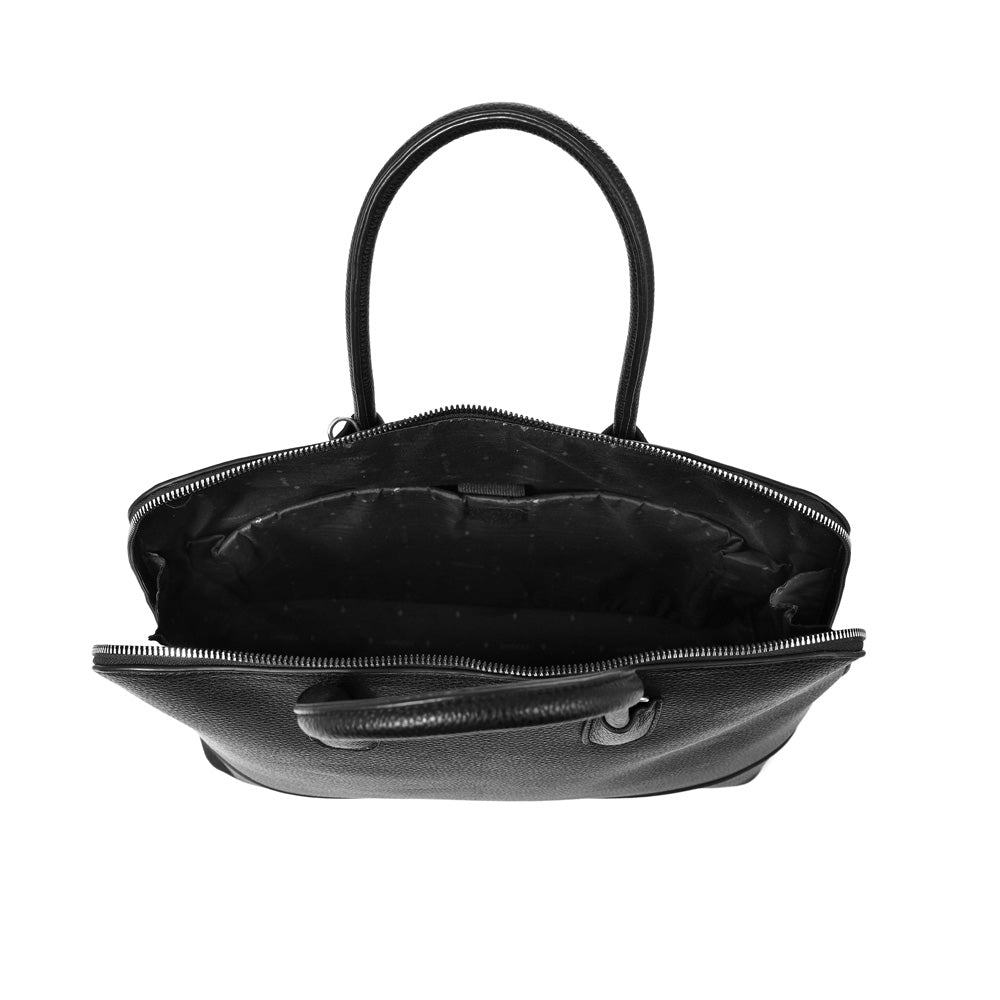 Cartera Dos Asas Portalaptop Gloria Croco Negro