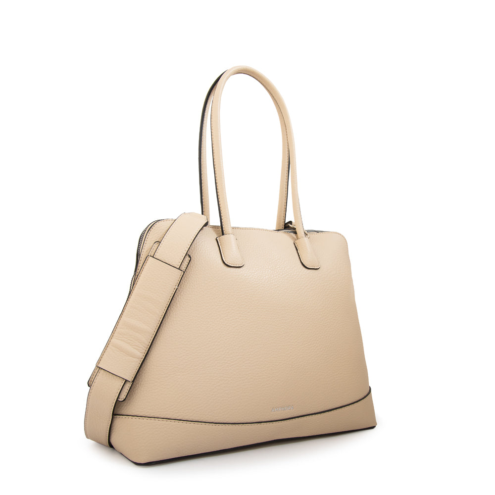 Cartera Dos Asas Portalaptop Gloria Beige