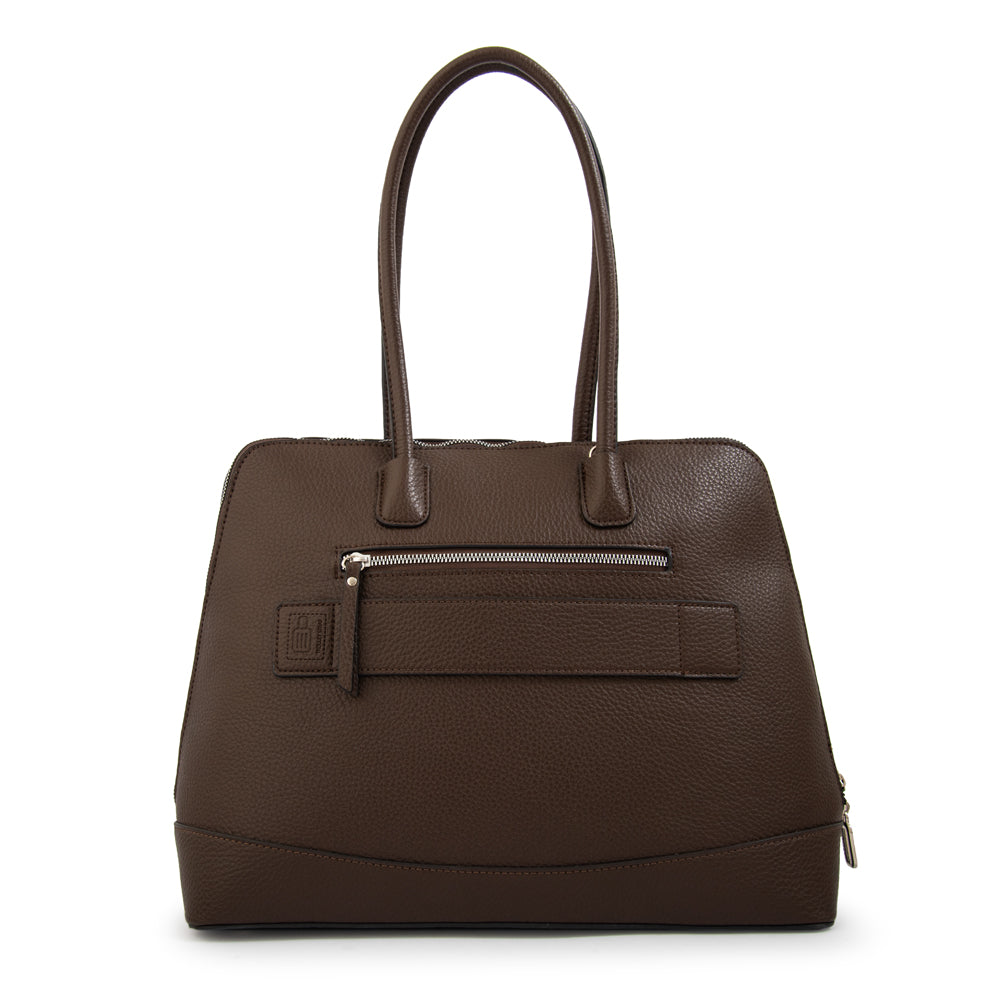 Cartera Dos Asas Portalaptop Gloria Café Oscuro