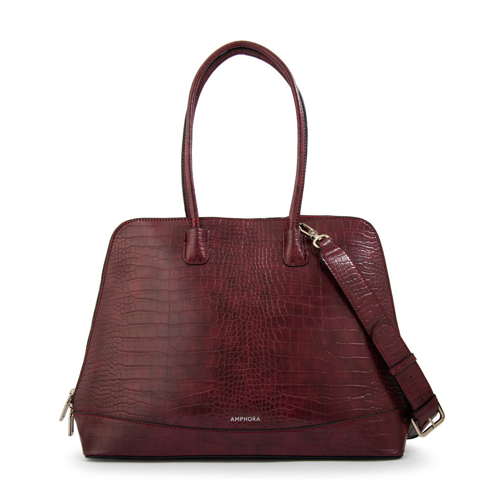 Cartera Dos Asas Portalaptop Gloria Burdeo