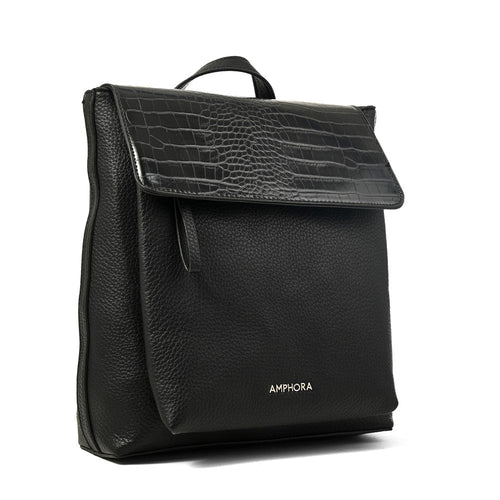 Mochila Charlote Croco Negro