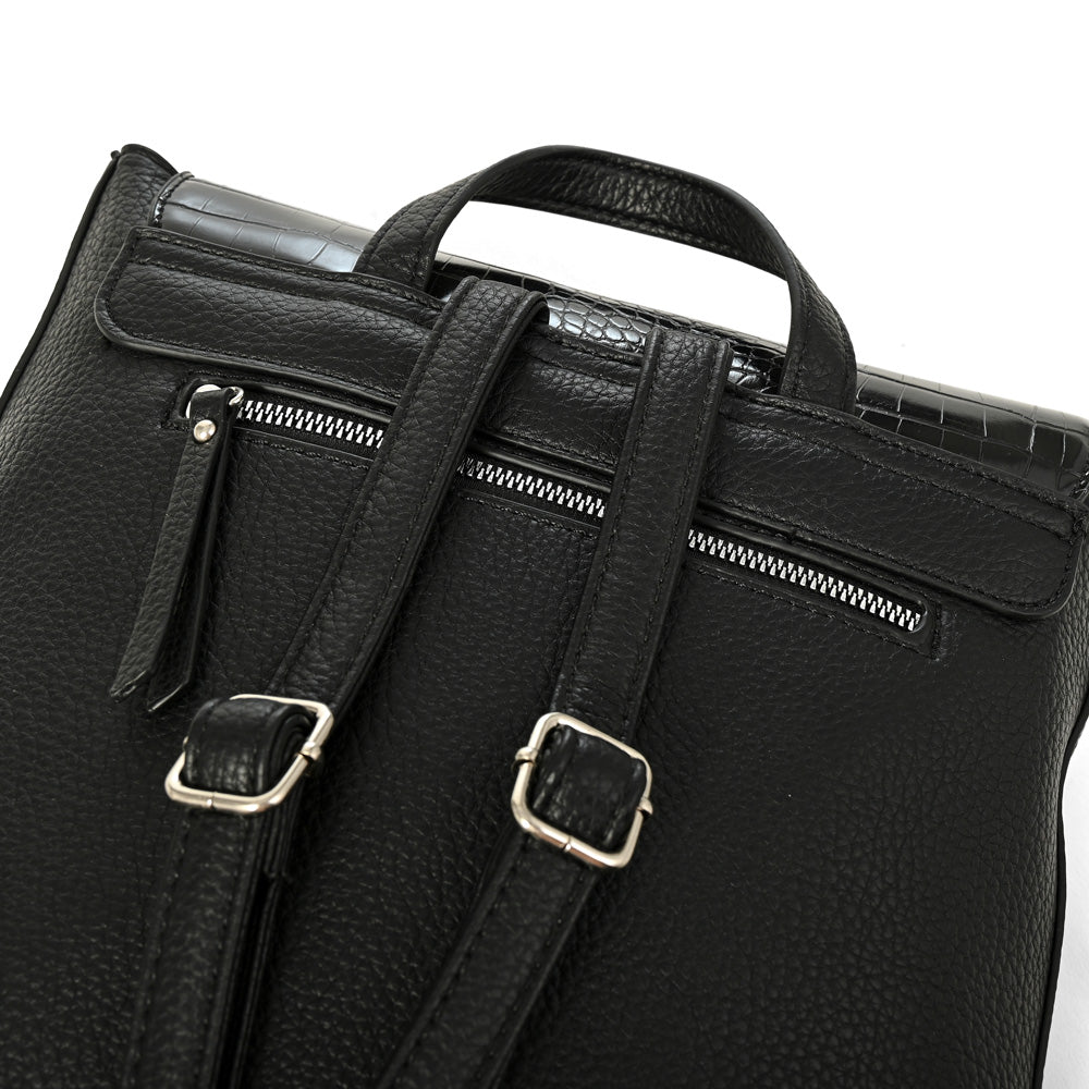 Mochila Charlote Croco Negro