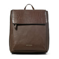 Mochila Charlote Croco Café Oscuro