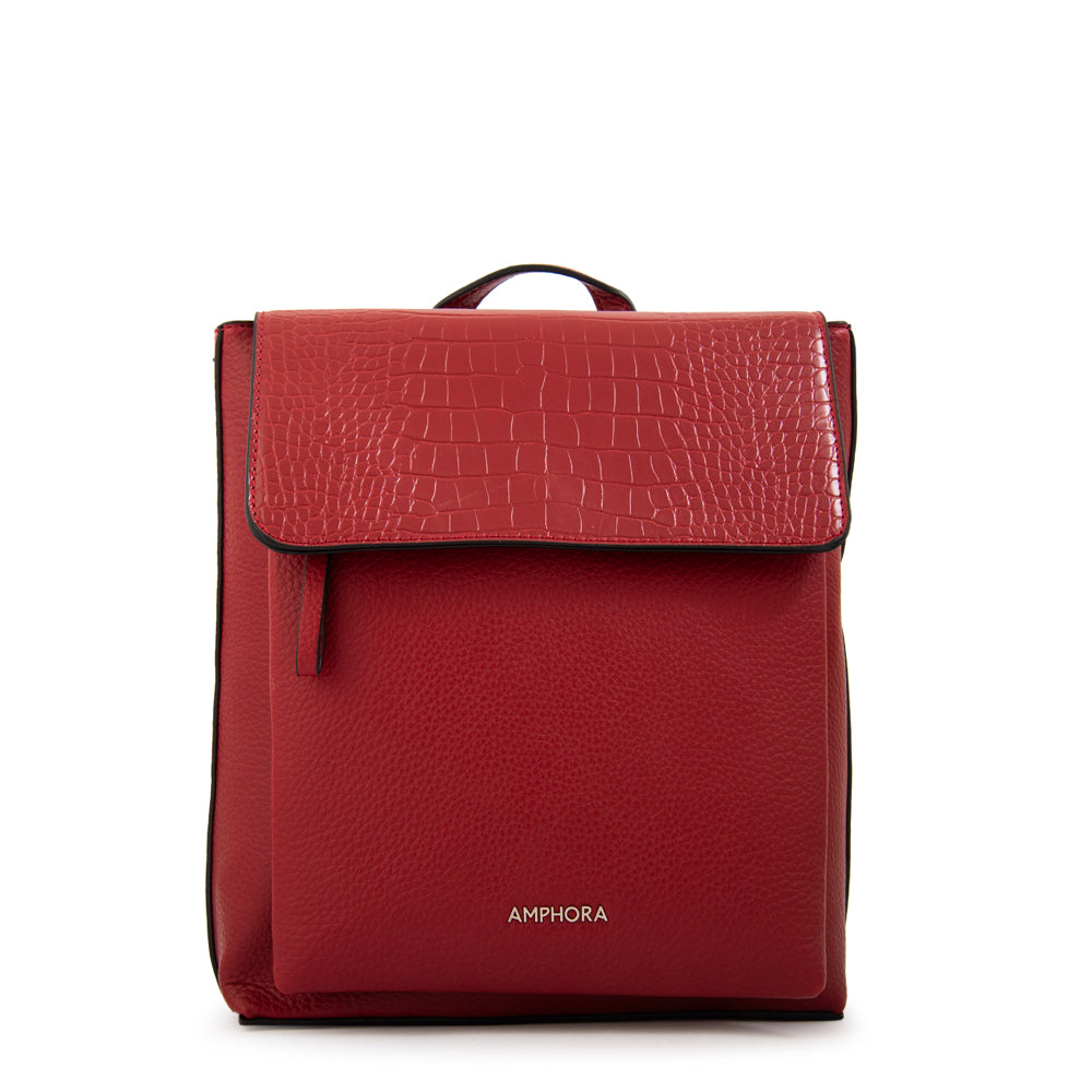 Mochila Charlote Croco Rojo
