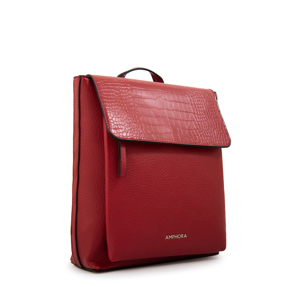 Mochila Charlote Croco Rojo