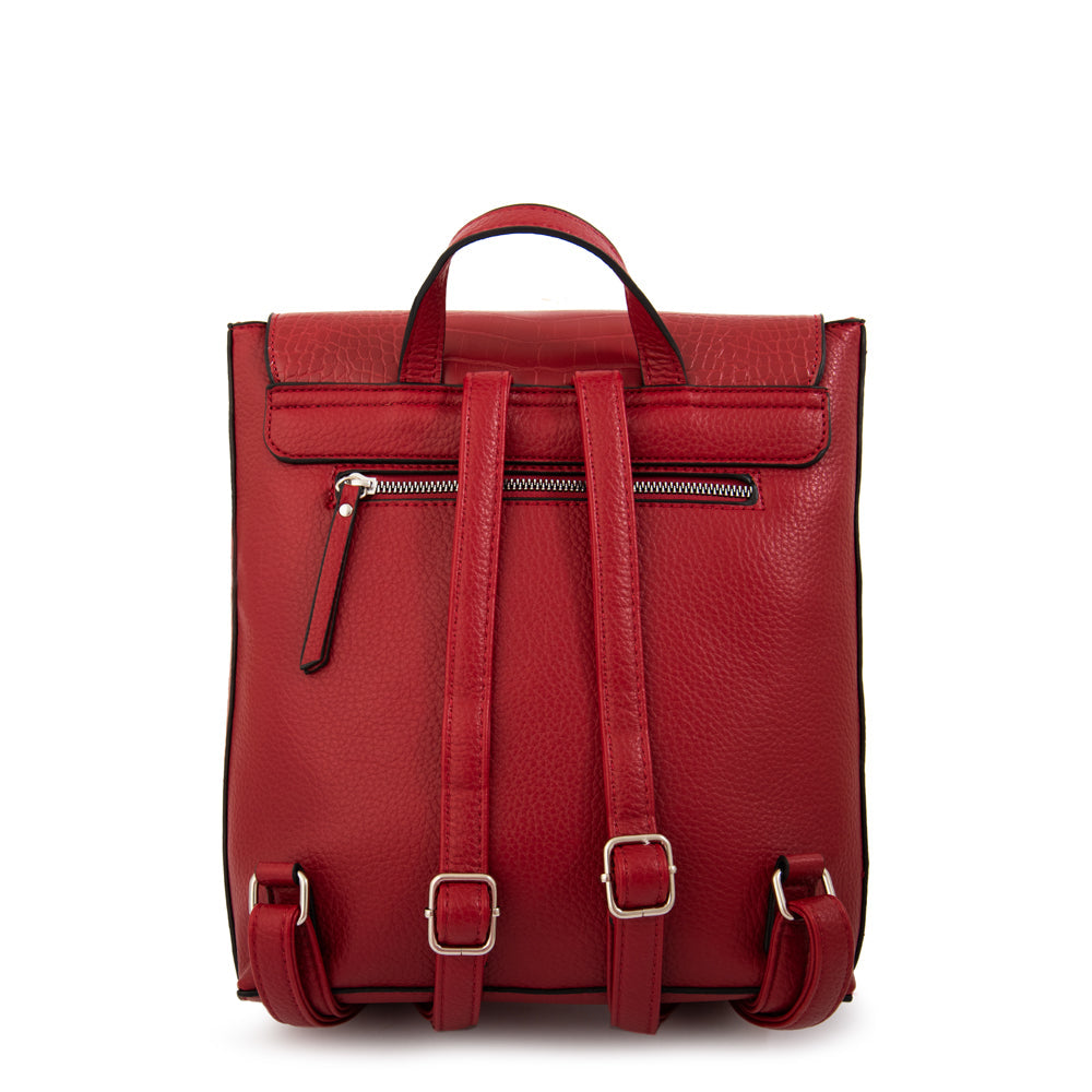 Mochila Charlote Croco Rojo