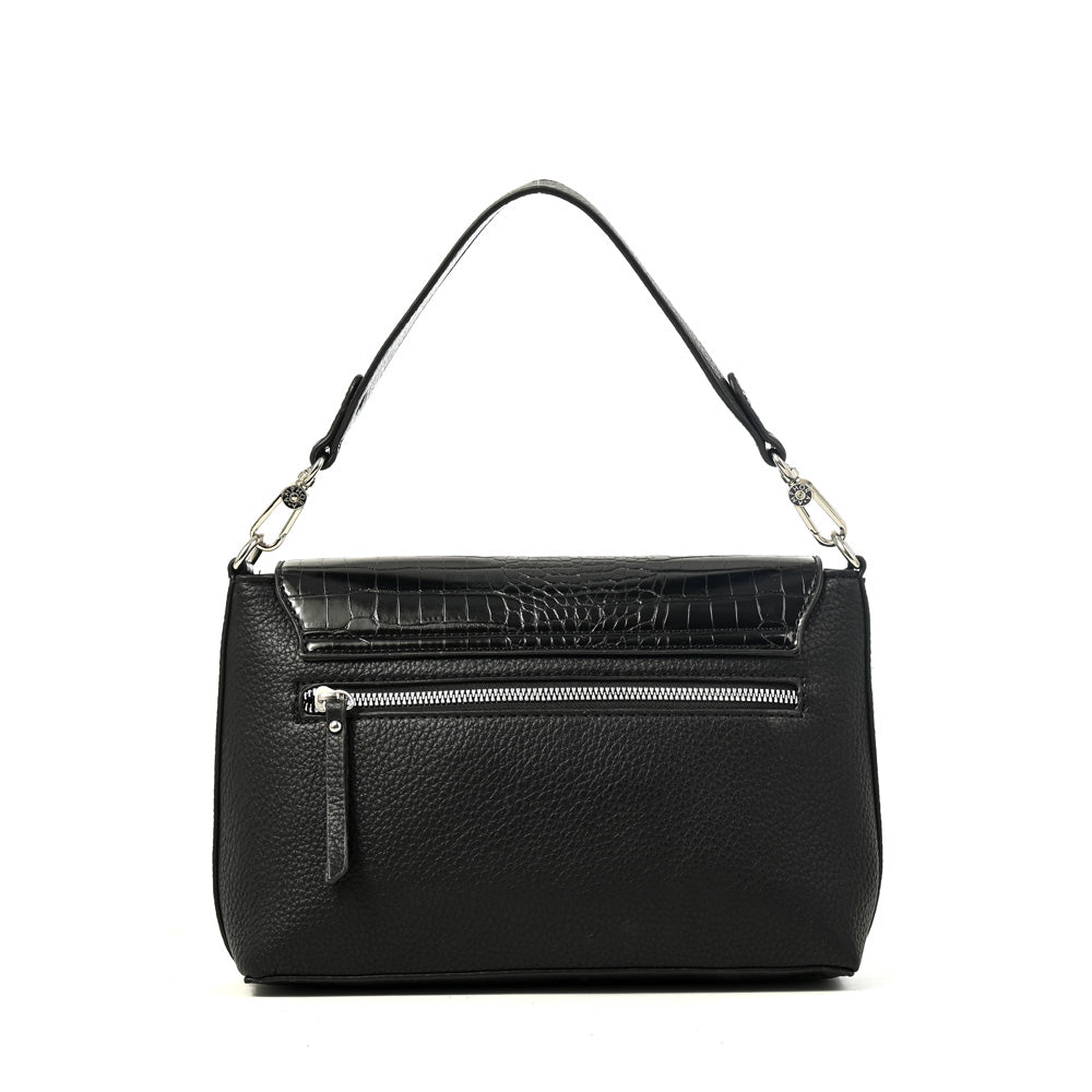 Crossbody Charlote Croco Negro