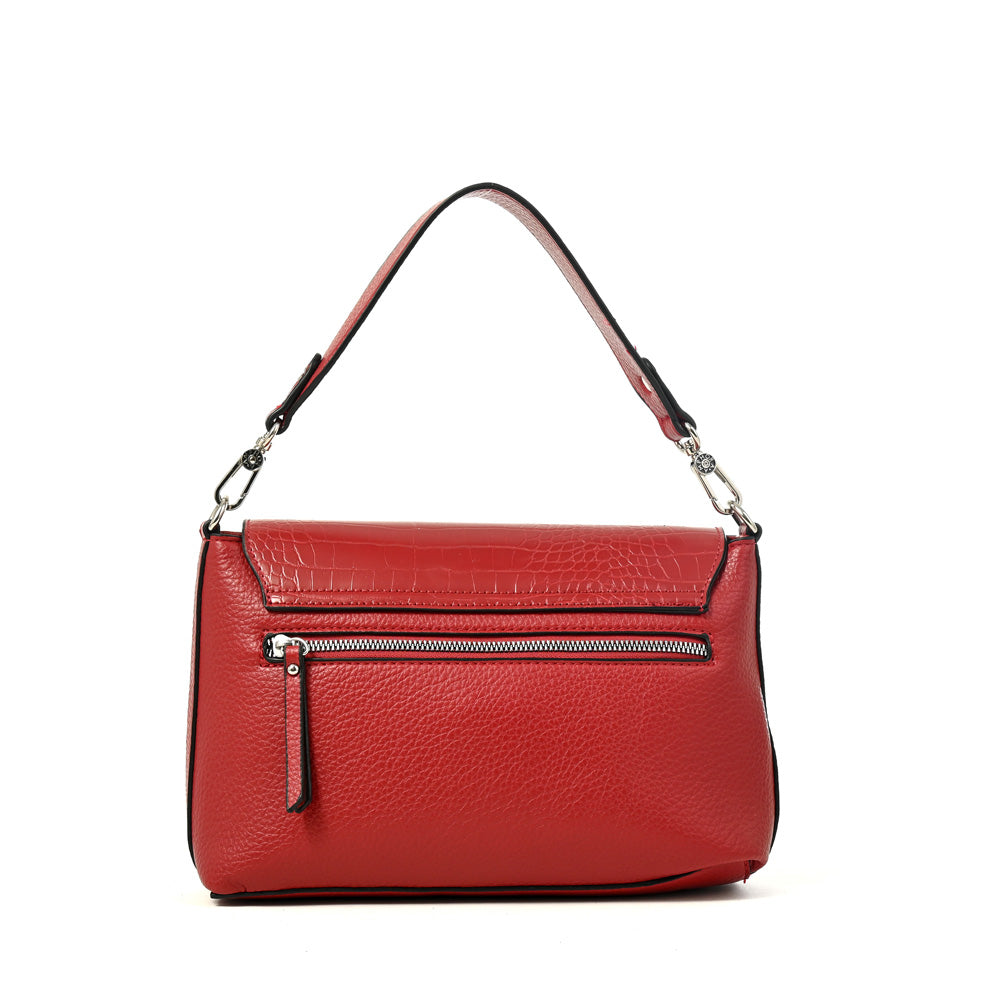 Crossbody Charlote Croco Rojo