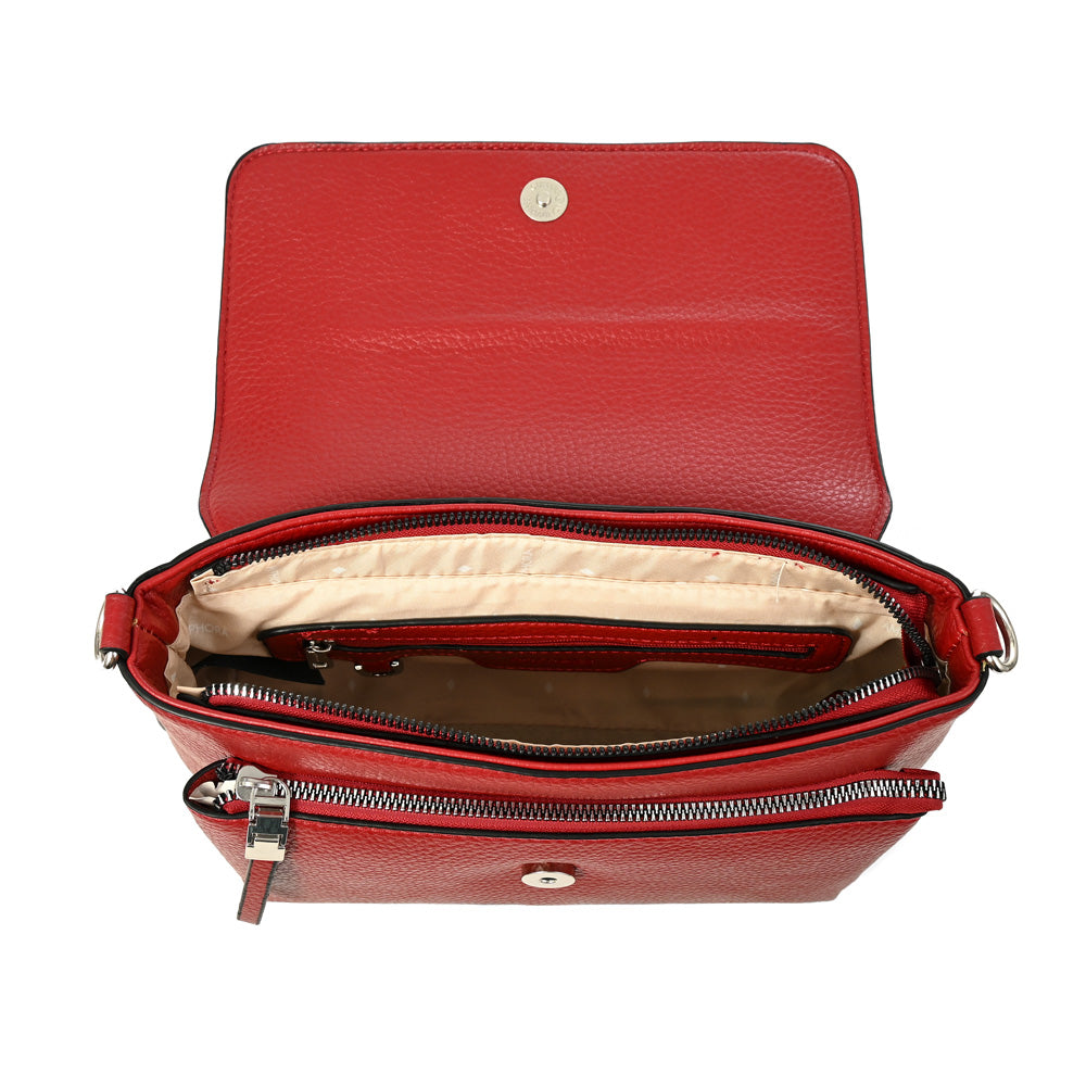 Crossbody Charlote Croco Rojo