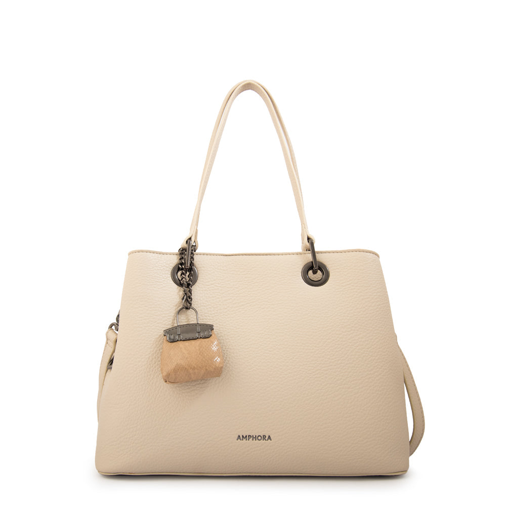 Cartera Dos Asas Jenifer Blanco Crudo
