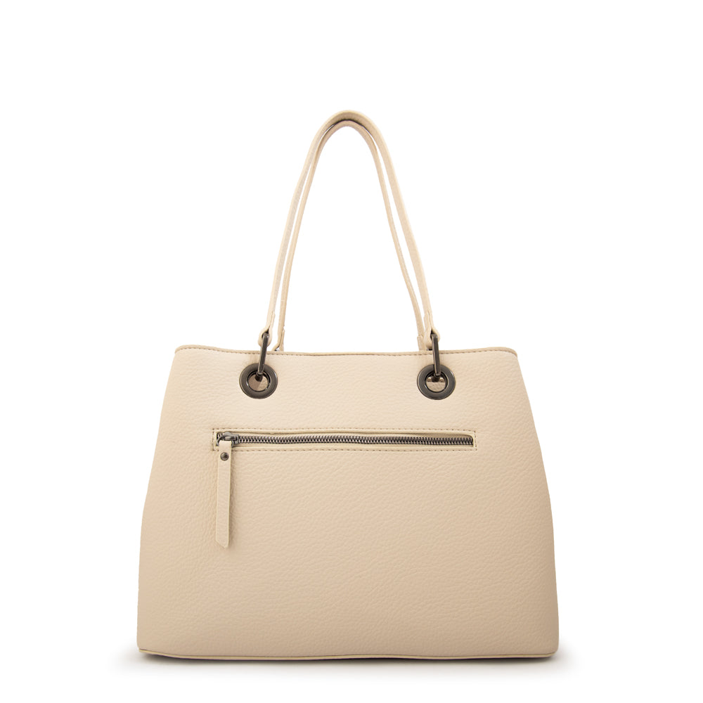 Cartera Dos Asas Jenifer Blanco Crudo