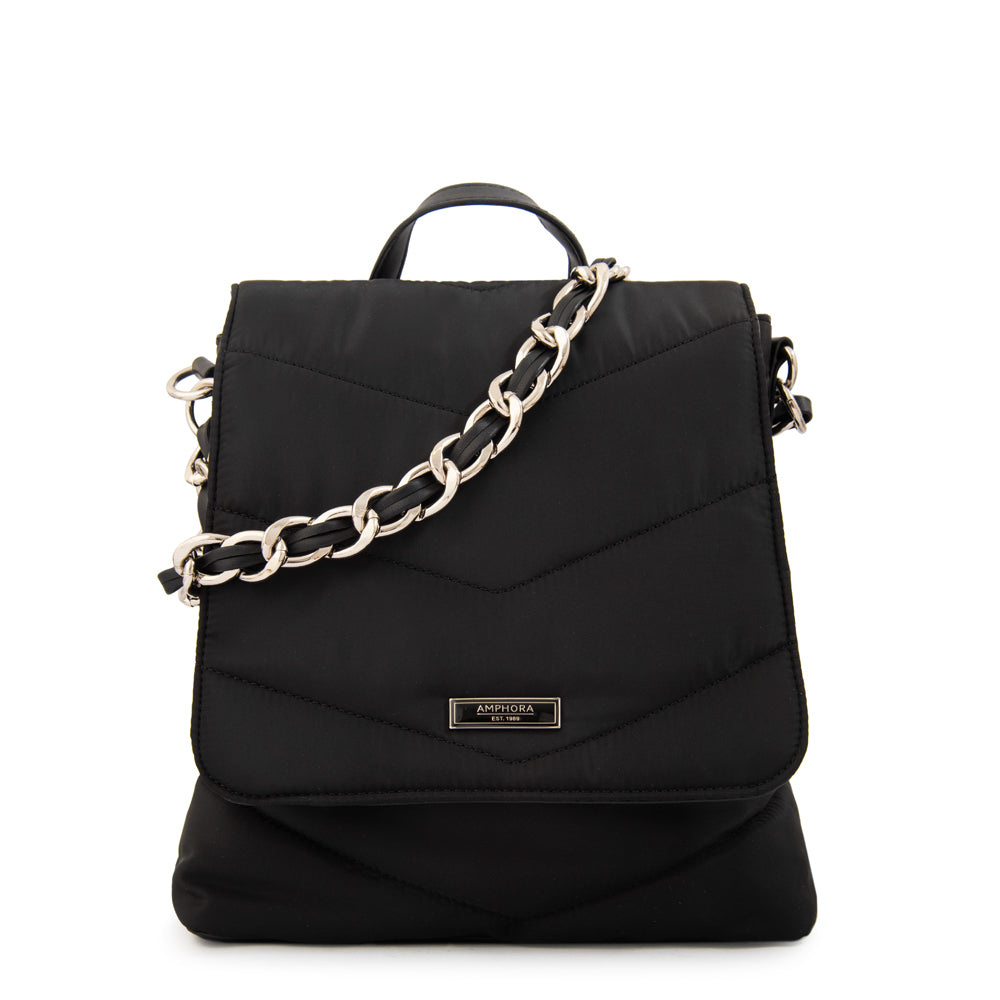 Mochila Mariela Nylon-Negro