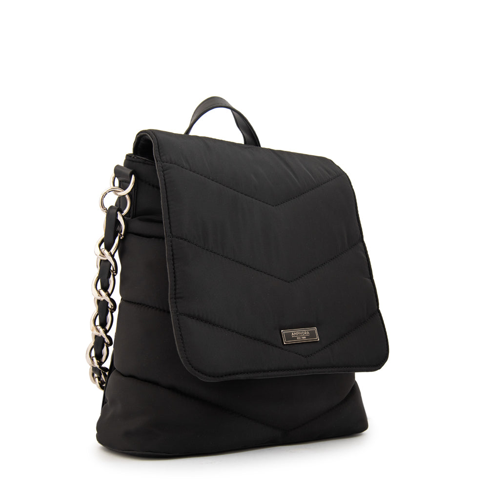 Mochila Mariela Nylon-Negro