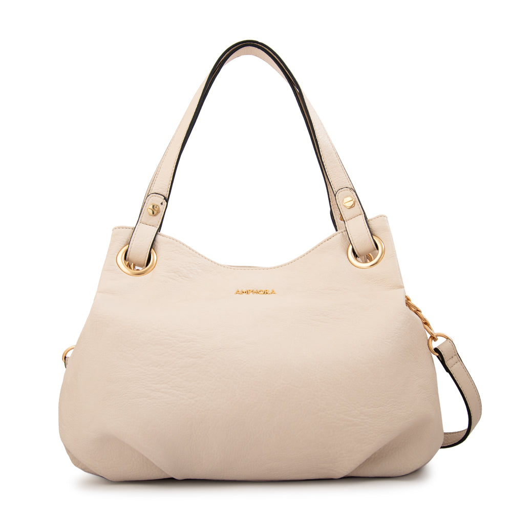 Cartera Dos Asas Katherine Blanco Crudo