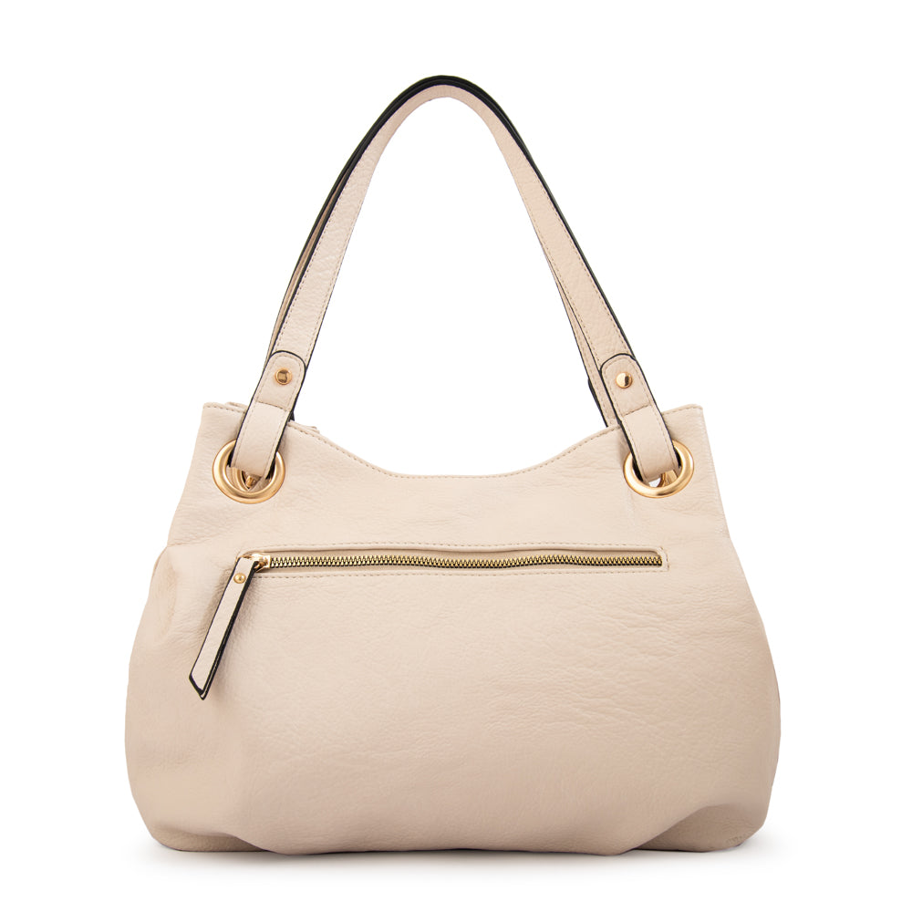 Cartera Dos Asas Katherine Blanco Crudo