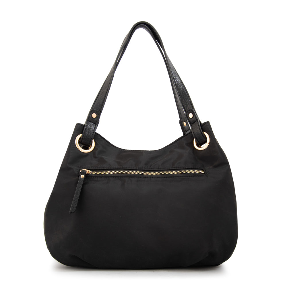 Cartera Dos Asas Katherine Nylon Negro