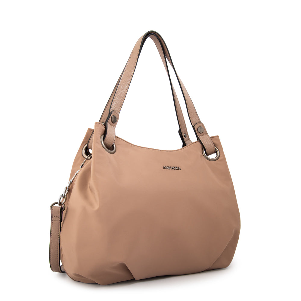 Cartera Dos Asas Katherine Beige Oscuro