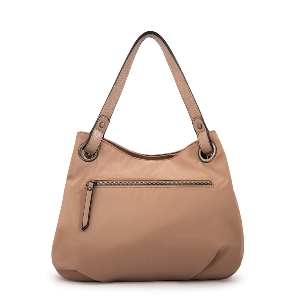 Cartera Dos Asas Katherine Beige Oscuro