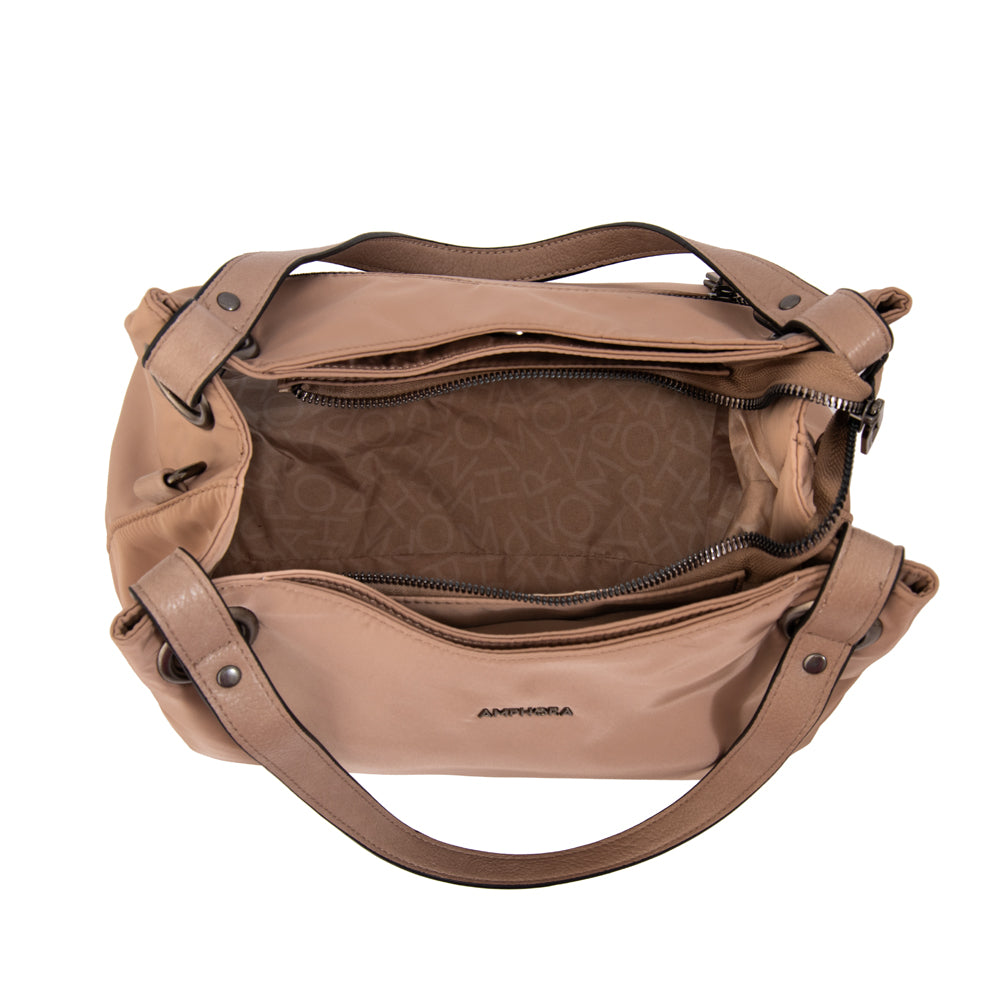 Cartera Dos Asas Katherine Beige Oscuro